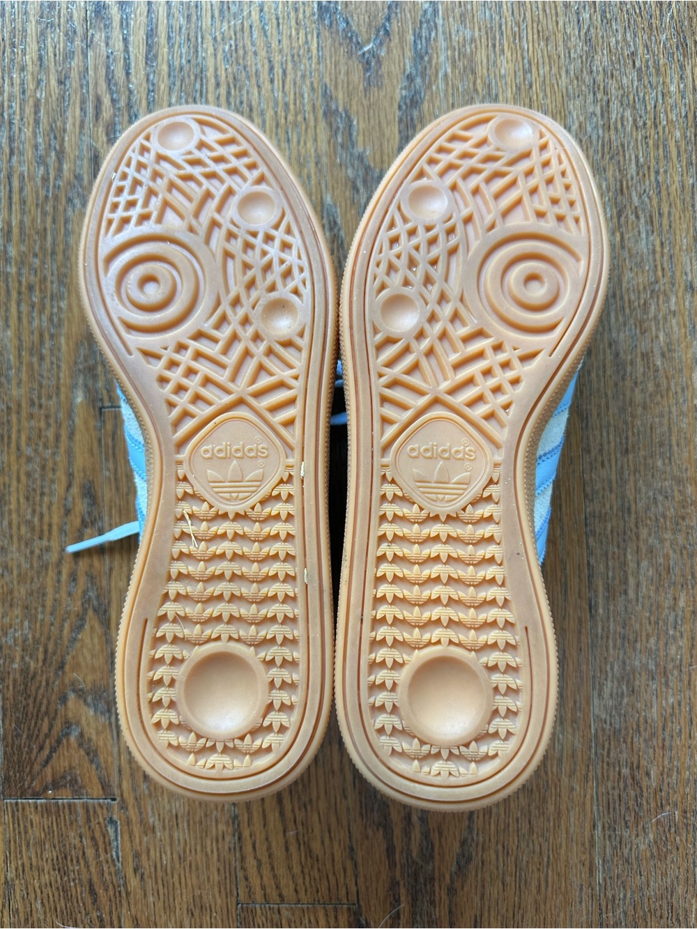 adidas Women's size 9 Handball Spezial Beige and Blue Sneakers - Picture 4 of 5